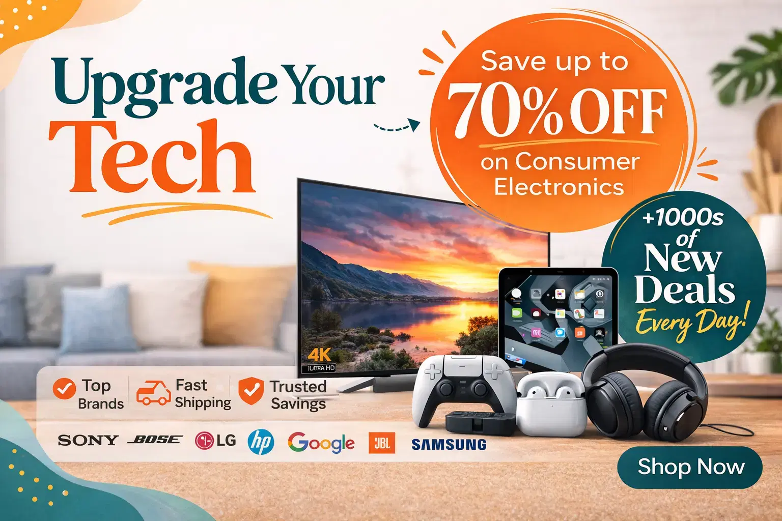Upgrade your tech – save up to 70% on consumer electronics